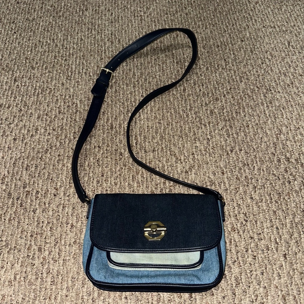 Talbots Denim Colorblock Crossbody Bag